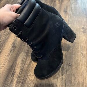 Timberland Black Heeled Boots